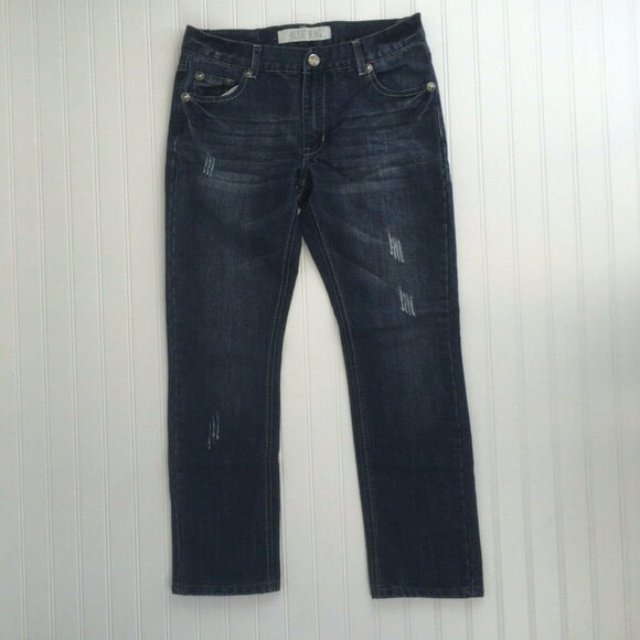 Mens Blue Rag Brand Distressed Straight Leg Jeans Size 32 - Picture 1 of 7